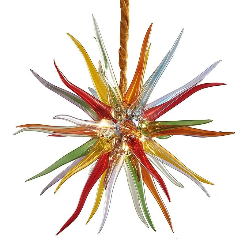 Moderne Meerkleurige Glazen Kroonluchter Handgeblazen Glazen Kroonluchters voor Keuken Slaapkamer Eetkamer ATY Home Decor