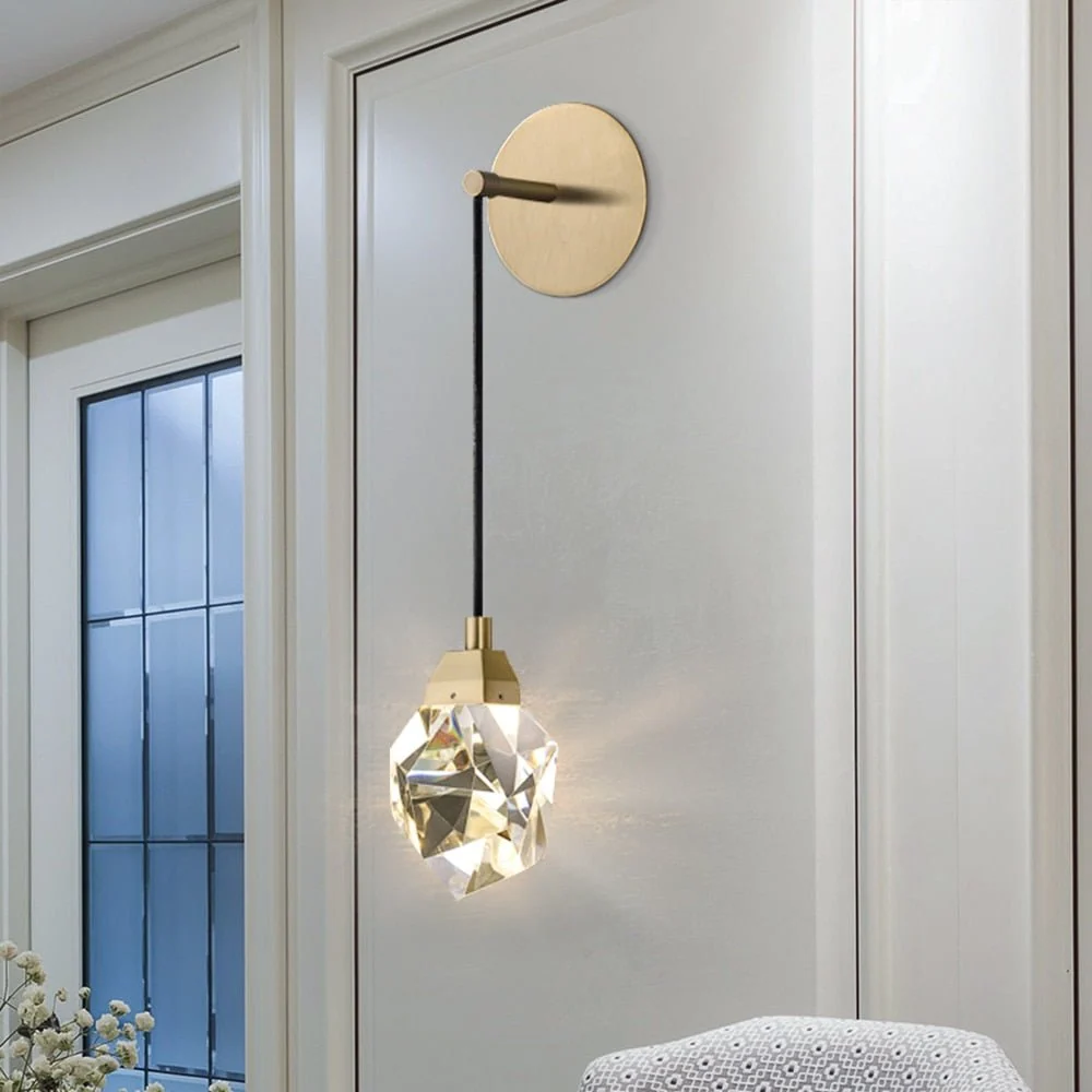 Moderne Minimalistische Kristallen Wandlamp Woonkamer Slaapkamer Beddenmaat Diamant Design Wandlampen Style ATY Home Decor