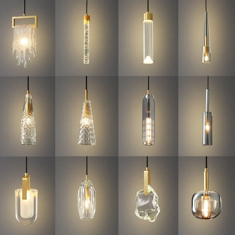 Nordic alle-koper Licht Luxe Post-moderne Kristallen Kroonluchter Model Kamer Eetkamer Slaapkamer Bed Bar Creatieve hangla...
