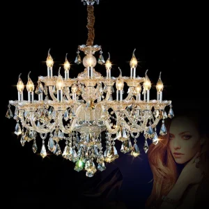 Verlichting Luxe Kaars Kristallen Kroonluchters Licht K9 Cognac Kristallen Kroonluchters Lustre Licht Verlichting ATY Home...