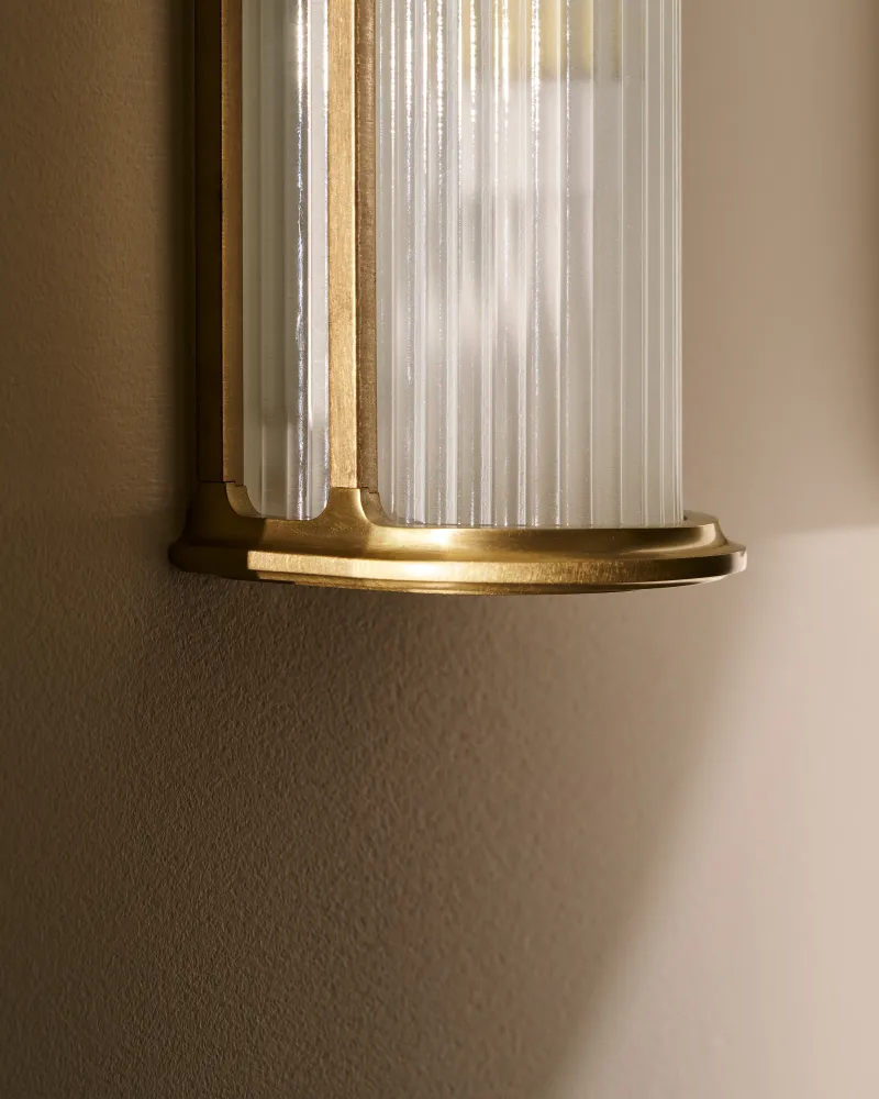 Bank Kleine Wandlamp - Antiek Messing