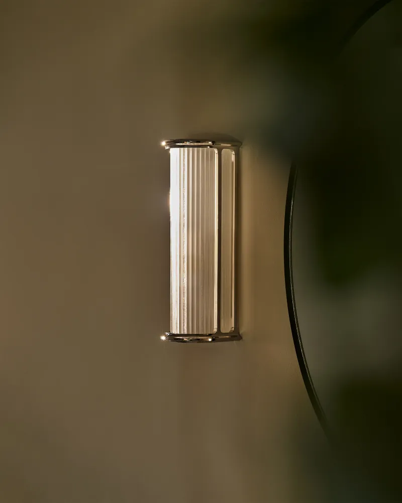 Bank Kleine Wandlamp - Gepolijst Nikkel
