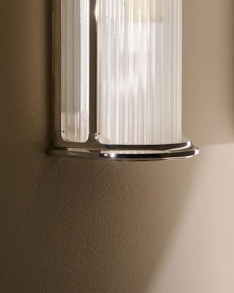 Bank Kleine Wandlamp - Gepolijst Nikkel
