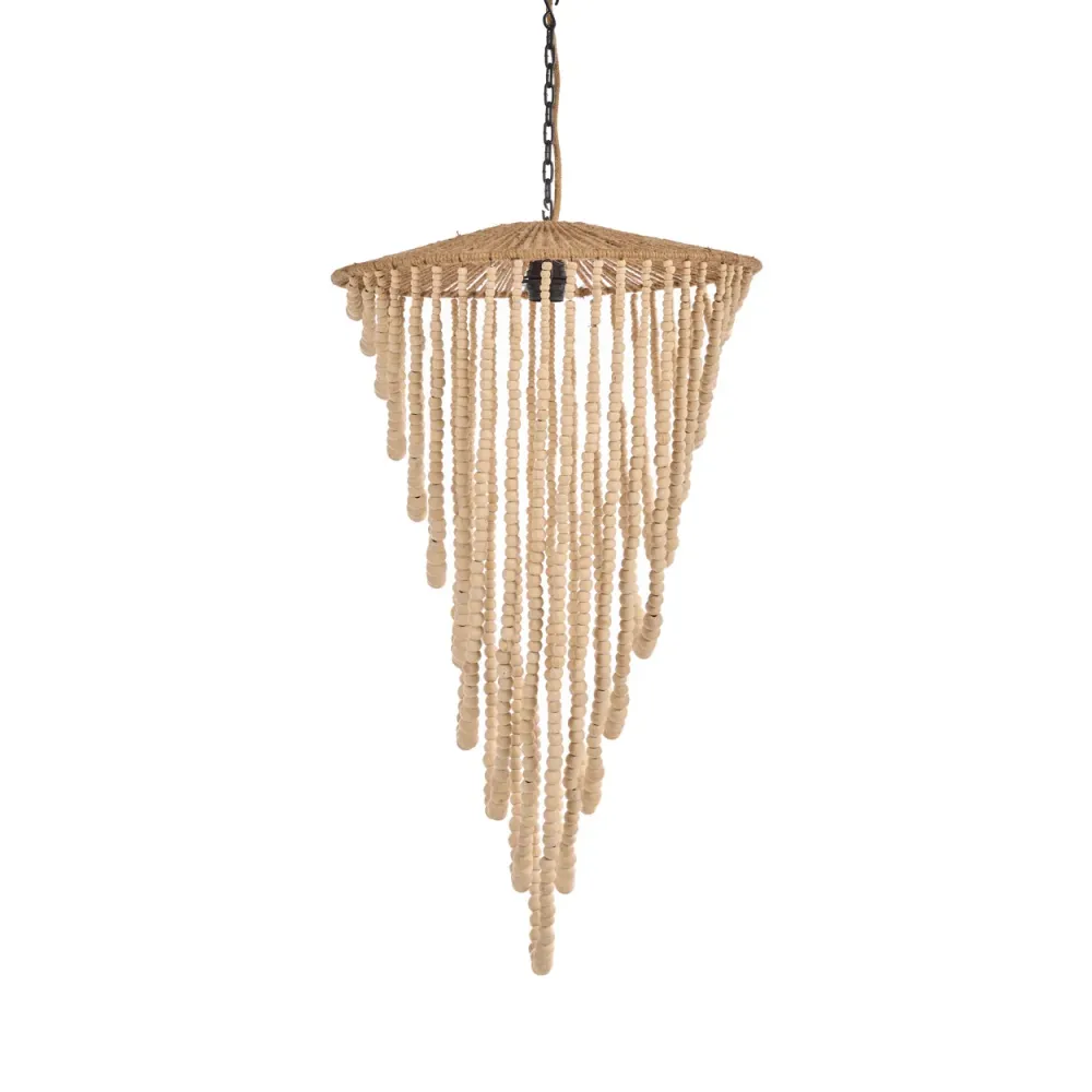 Kroonluchter van houten kralen Kralen 47 cm Bazar Bizar Antwerp