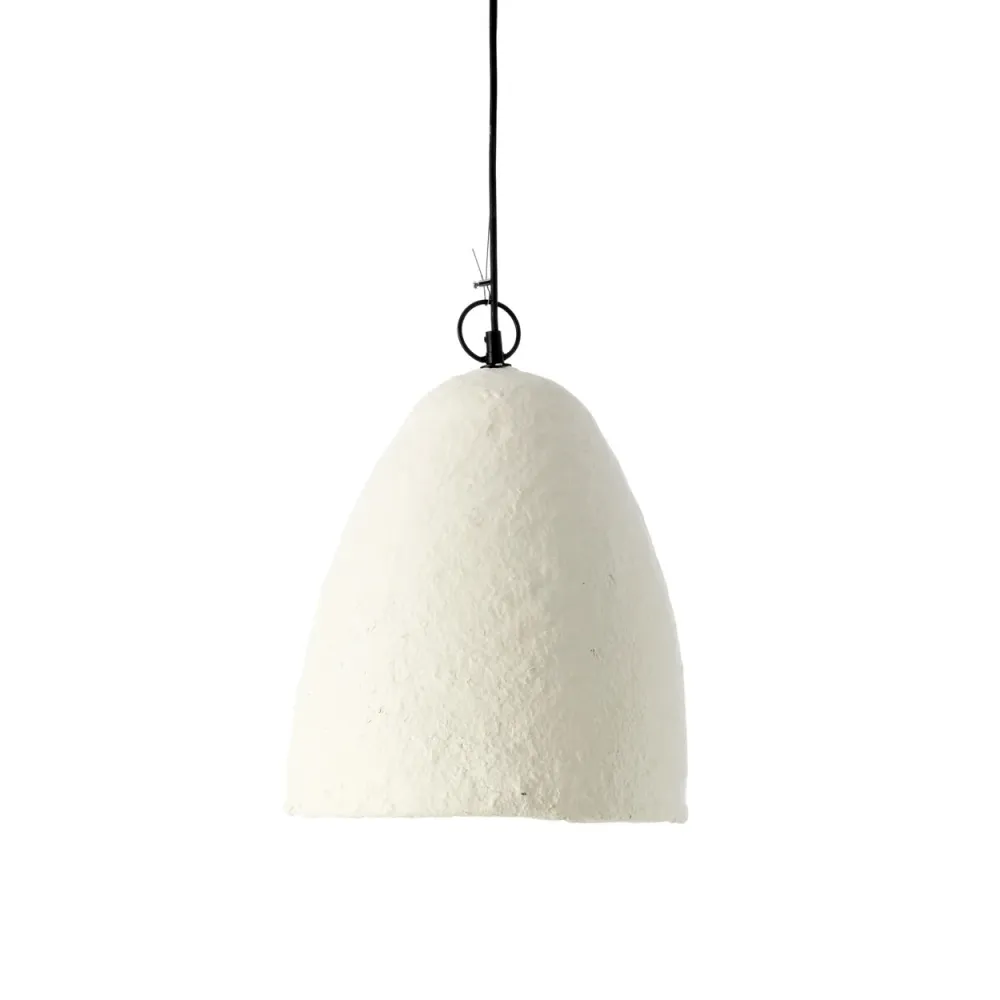 Papier-maché hanglamp Savana wit 30 cm Bazar Bizar Antwerp