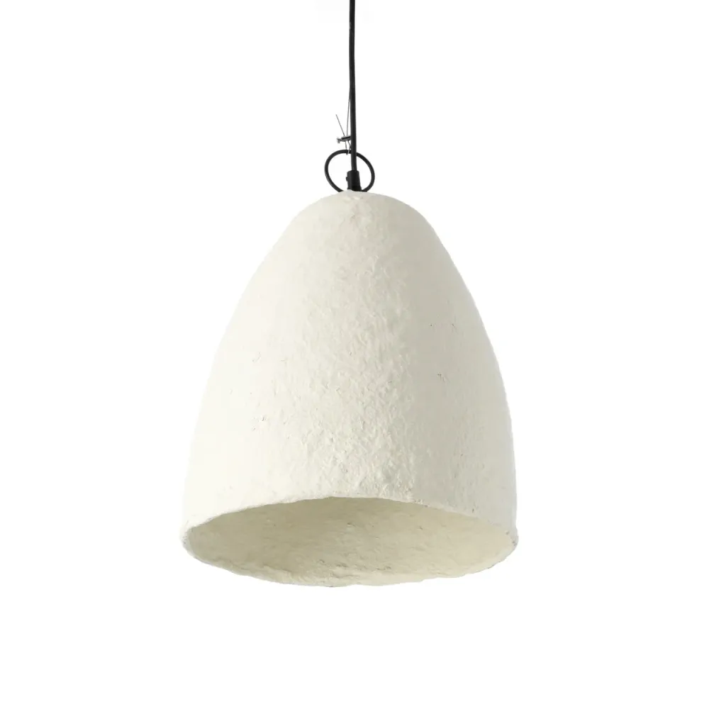Papier-maché hanglamp Savana wit 30 cm Bazar Bizar Antwerp