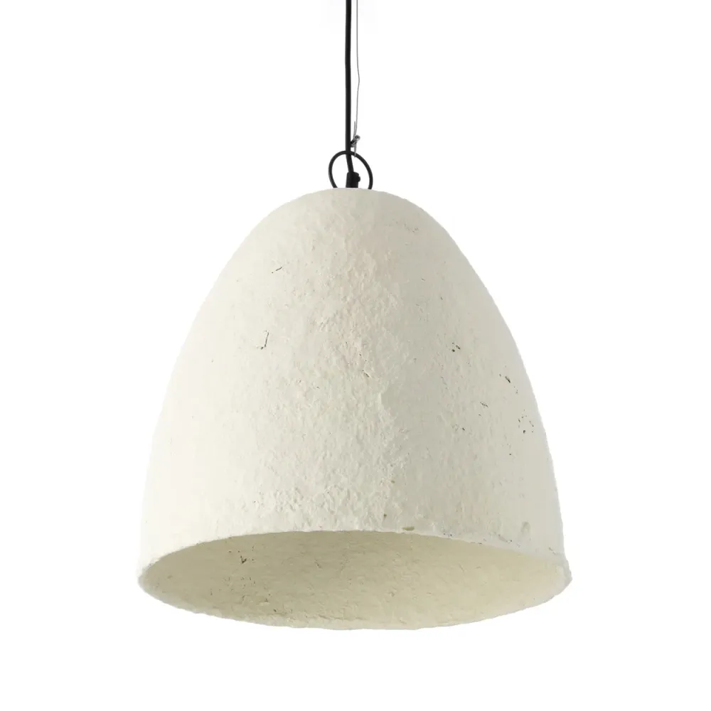 Papier-maché hanglamp Savana wit 40 cm Bazar Bizar Antwerp