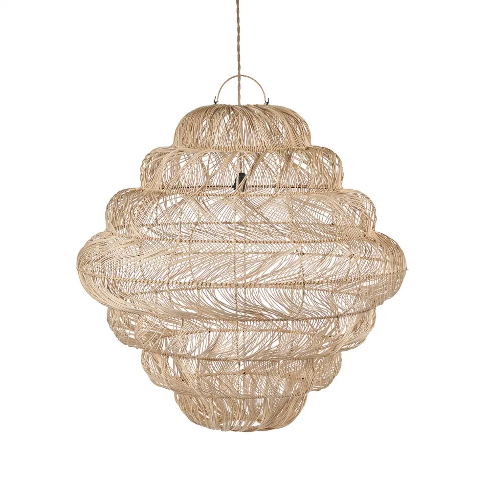 Rotan hanglamp Aurora Puff 102 cm Bazar Bizar Antwerp