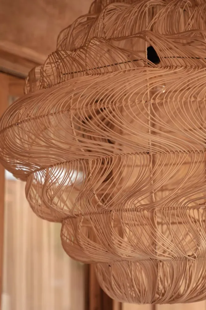 Rotan hanglamp Aurora Puff 102 cm Bazar Bizar Antwerp