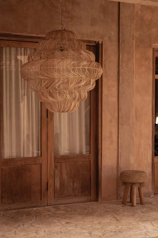 Rotan hanglamp Aurora Puff 102 cm Bazar Bizar Antwerp