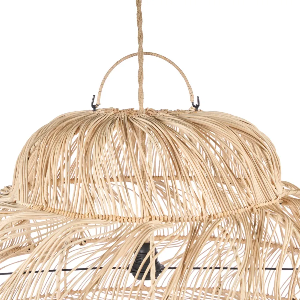 Rotan hanglamp Aurora Puff 102 cm Bazar Bizar Antwerp