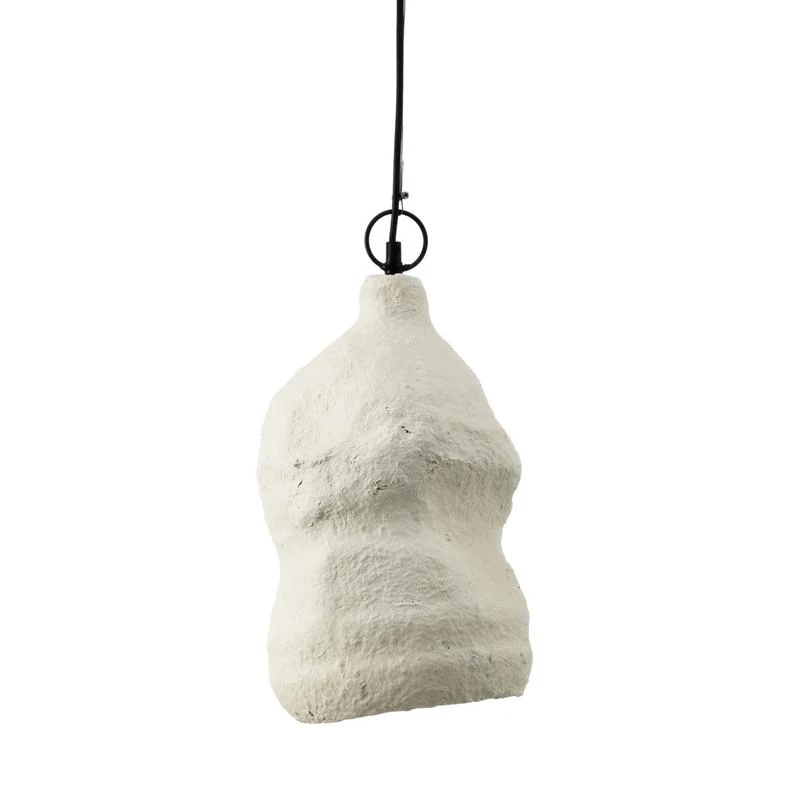 Papier-maché hanglamp Moloko wit 45 cm Bazar Bizar