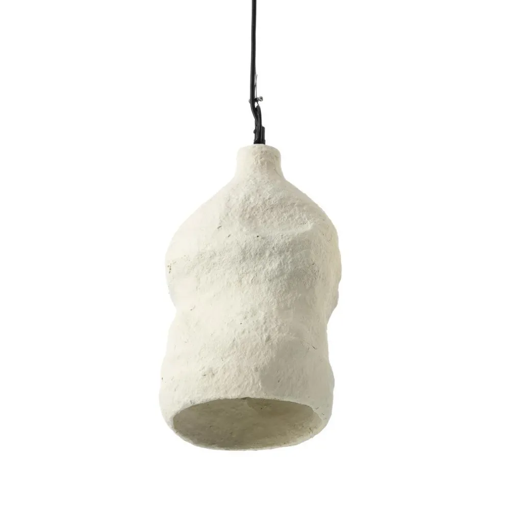 Papier-maché hanglamp Moloko wit 45 cm Bazar Bizar