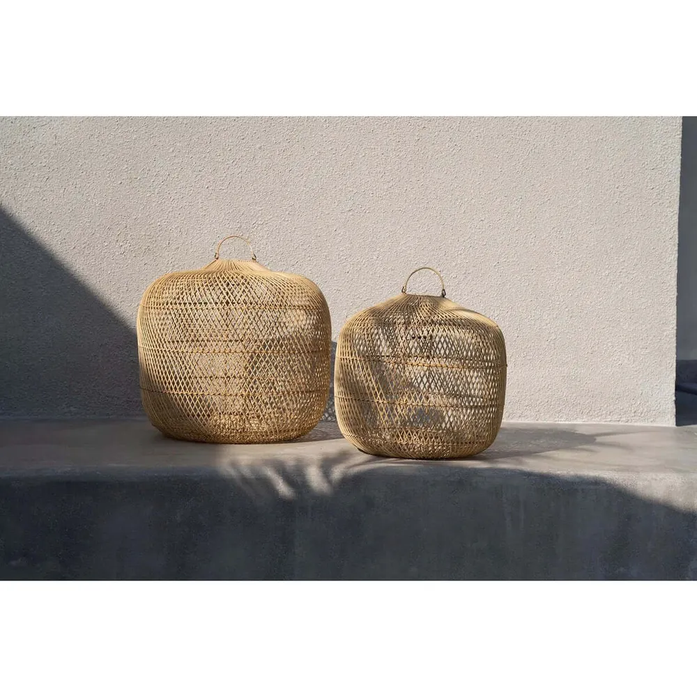 Rotan hanglamp Batu Bolong bruin 58 cm Bazar Bizar