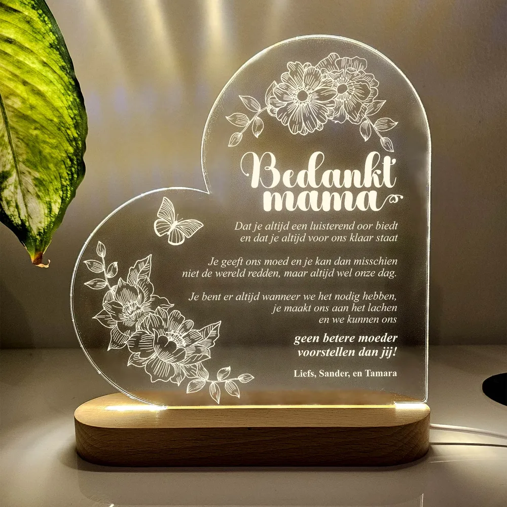 Bedankt mama - Ledlamp