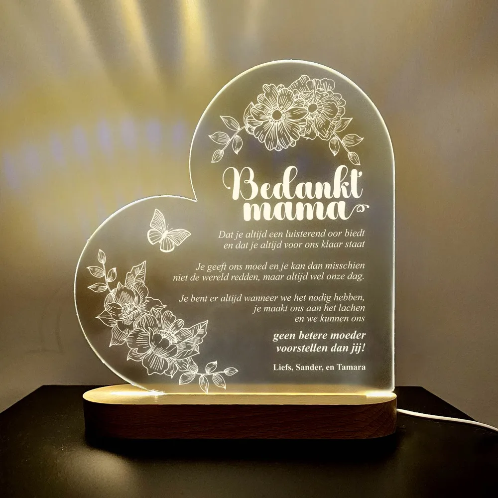 Bedankt mama - Ledlamp