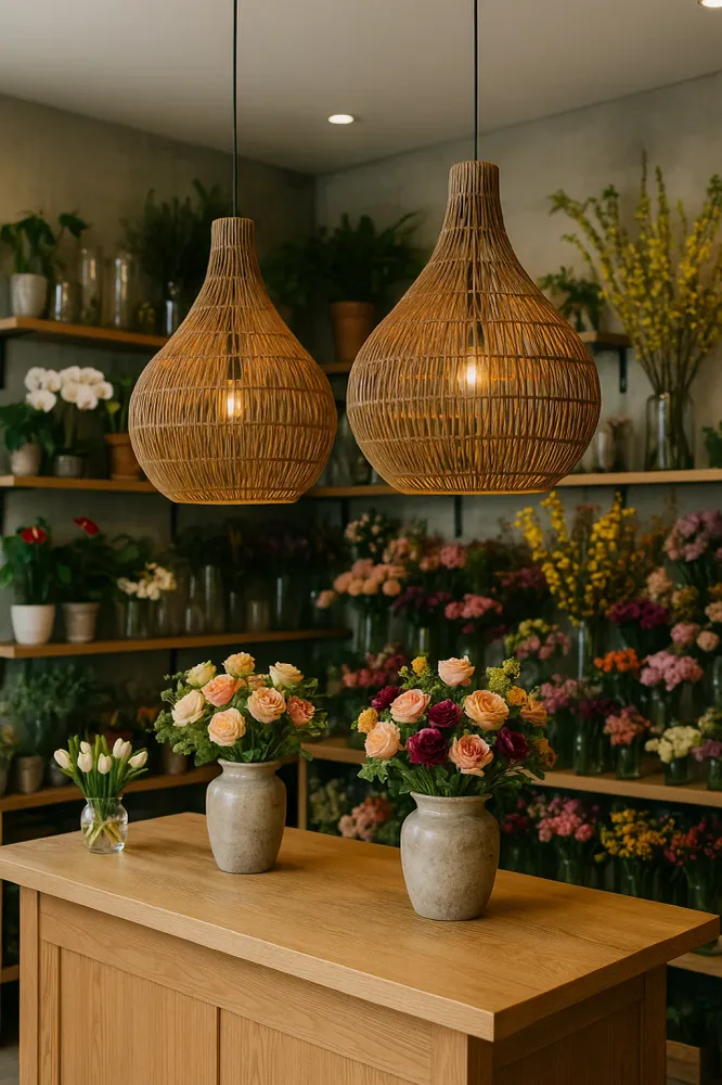 Belvivere Banda Tria Wicker - Puur ambachtelijk Handgevlochten Rotan Hanglamp
