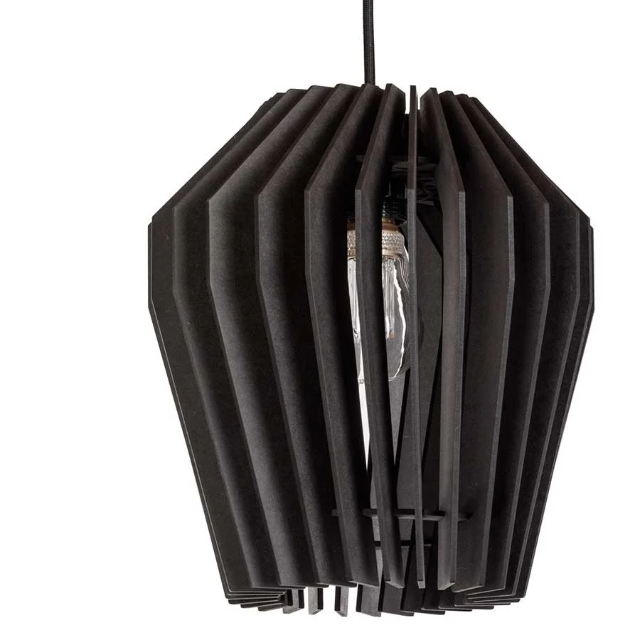 Blij Design hanglamp Corner - 1 lichts - 24 x 135 cm - zwart