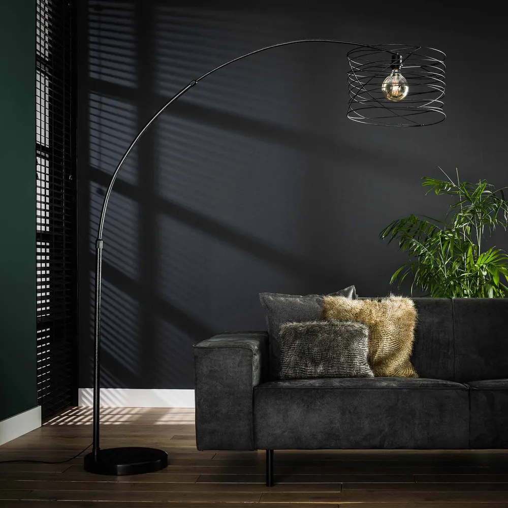 Booglamp Spiral | Zwart Metaal Bold Living