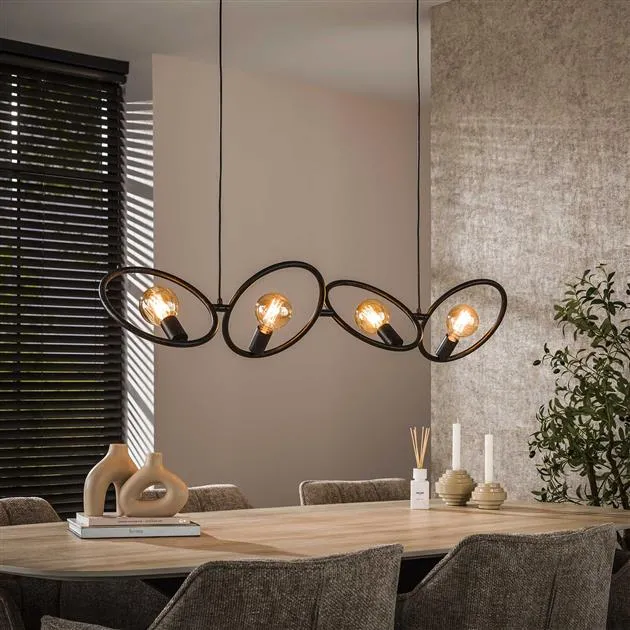 Hanglamp Avelyn | Metaal Zwart Bold Living