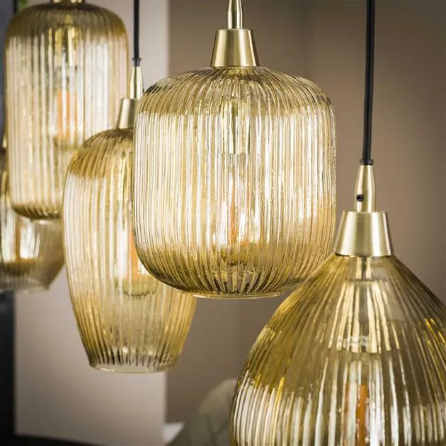 Hanglamp Bandon | Amberkleurig Glas Bold Living