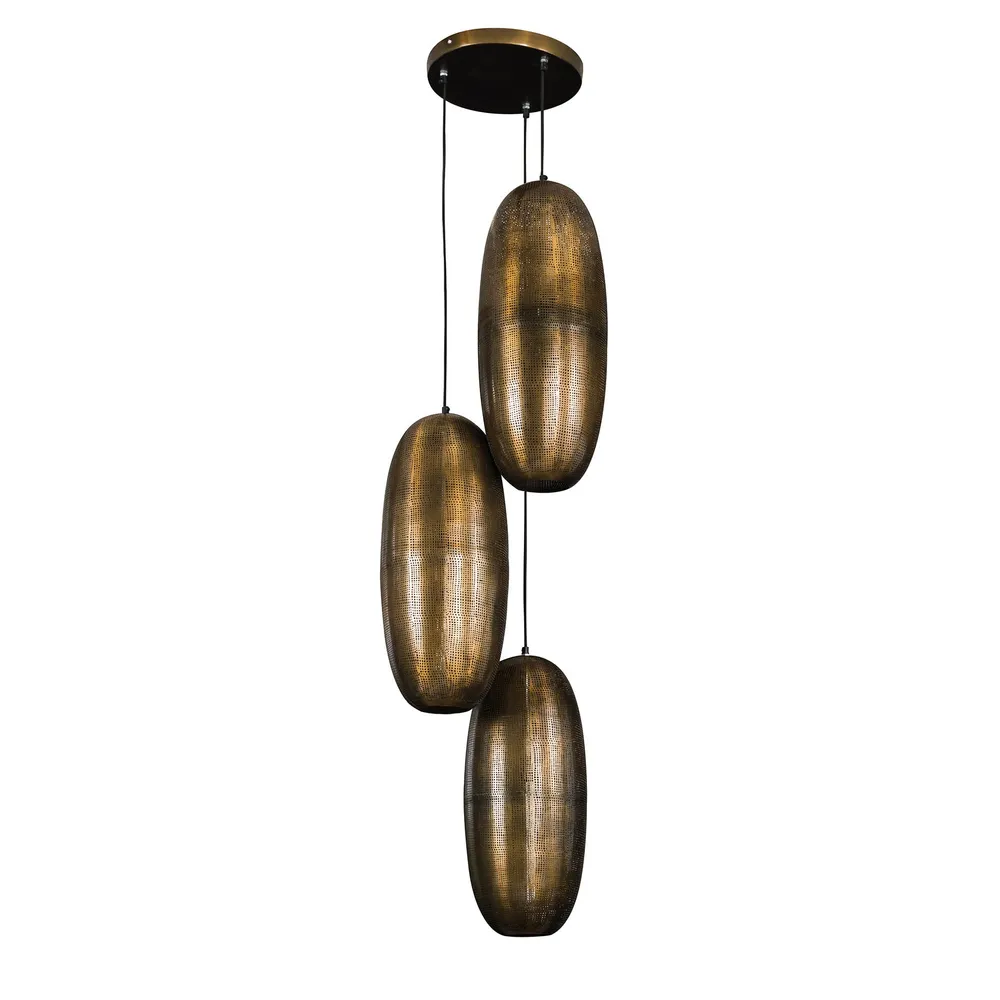 Hanglamp Cosmic | 3 Lampen | Brons Metaal Bold Living