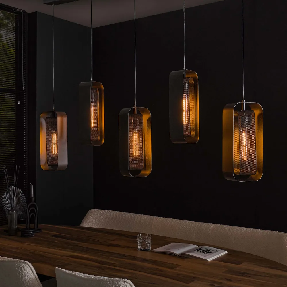 Hanglamp Mesh Rotate | Artic Black Finish Bold Living