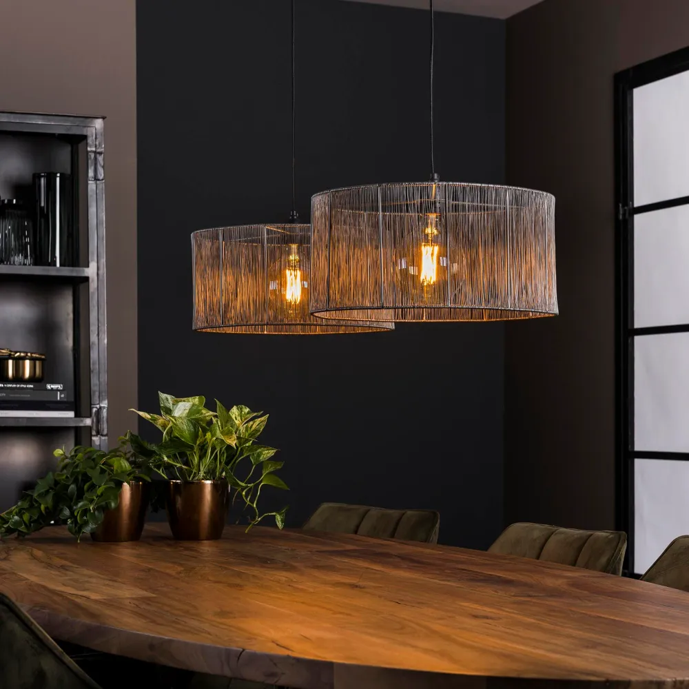 Hanglamp Stringshade | Zwart Nikkel Bold Living