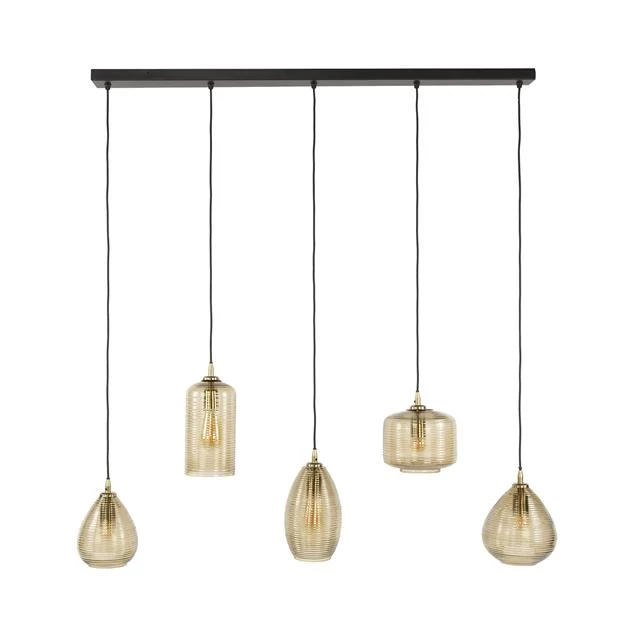 Hanglamp Stripe | Bruin Glas Bold Living