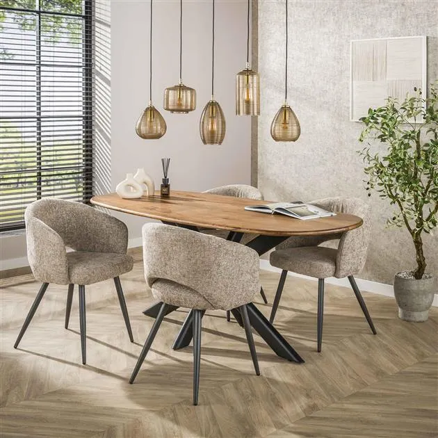 Hanglamp Stripe | Bruin Glas Bold Living