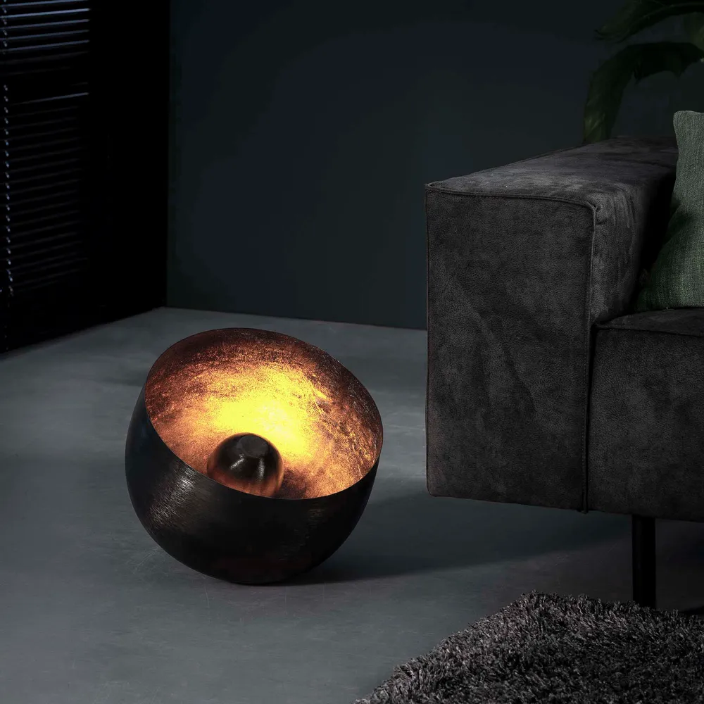 Tafellamp Basket | Ø 36 | Zwart Metaal Bold Living
