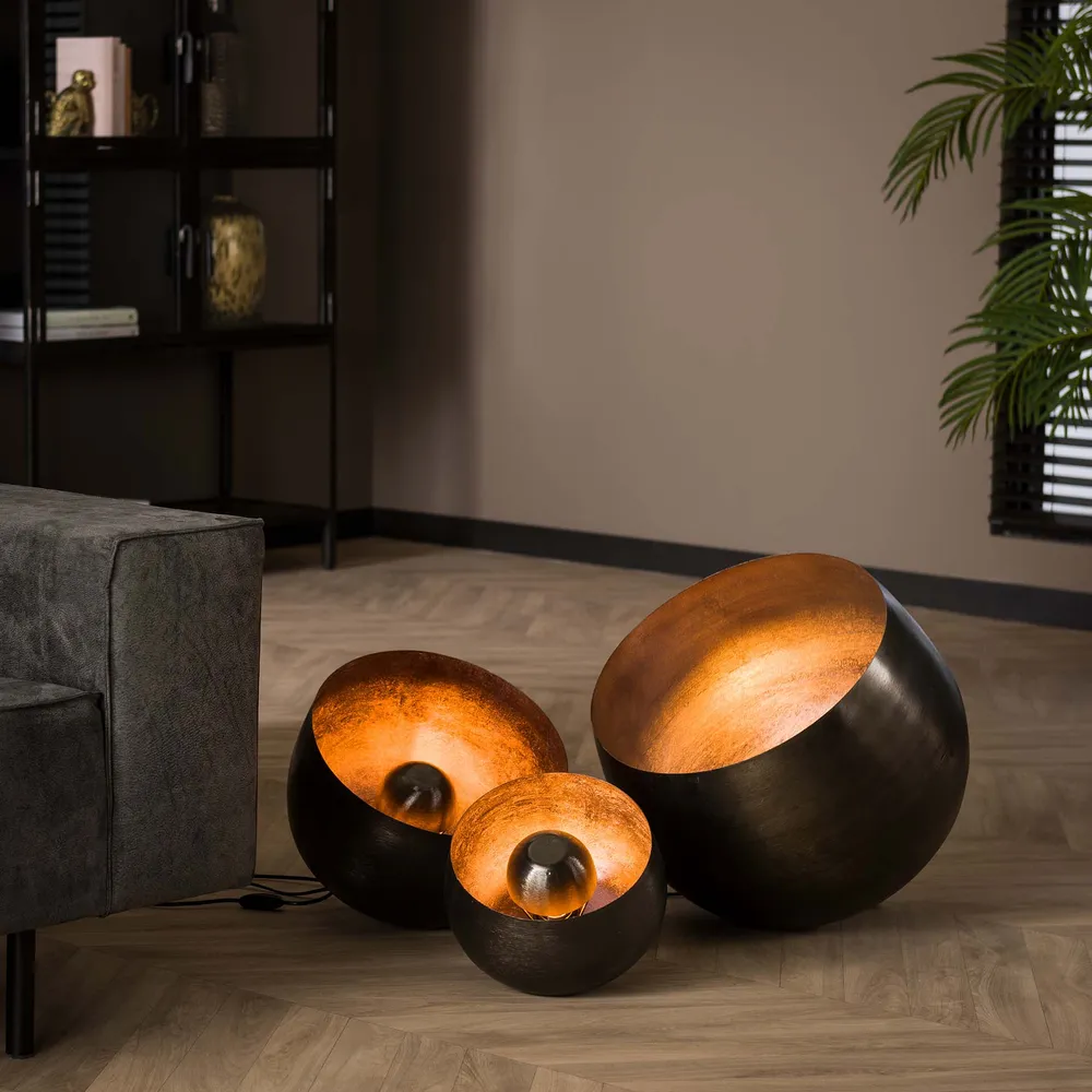 Tafellamp Basket | Ø 36 | Zwart Metaal Bold Living
