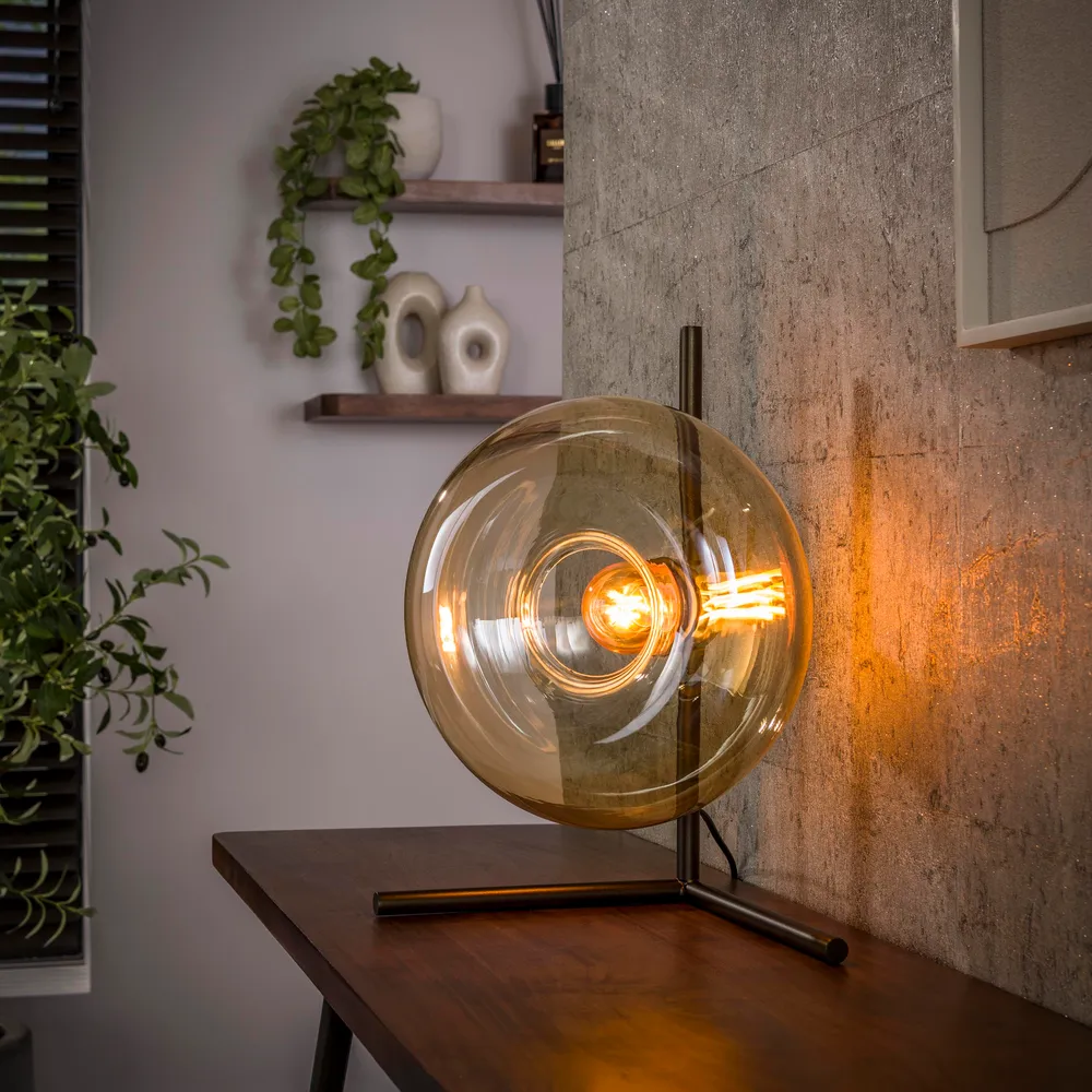 Tafellamp Fynn | Glas Oranje Bold Living