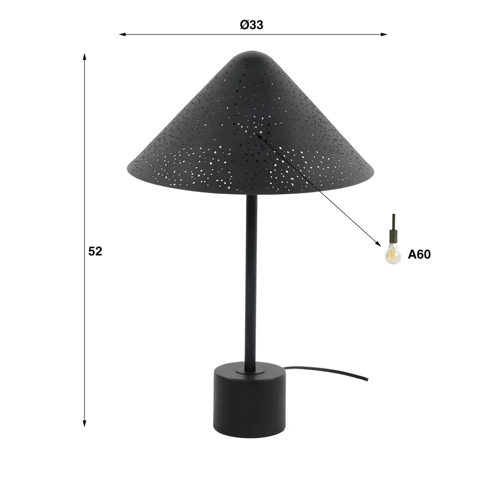Tafellamp Kosmos | Zwart Metaal Bold Living