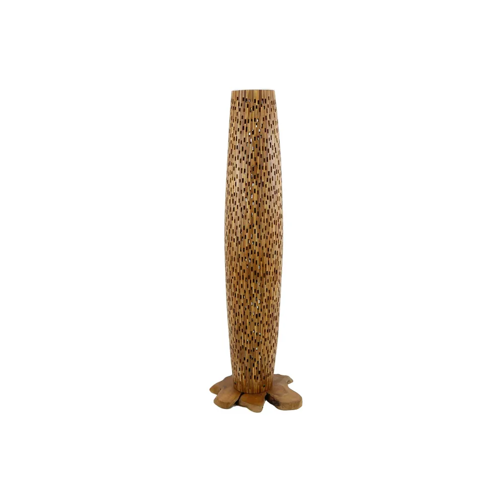 Vloerlamp Bars | M | Naturel Teakhout Bold Living