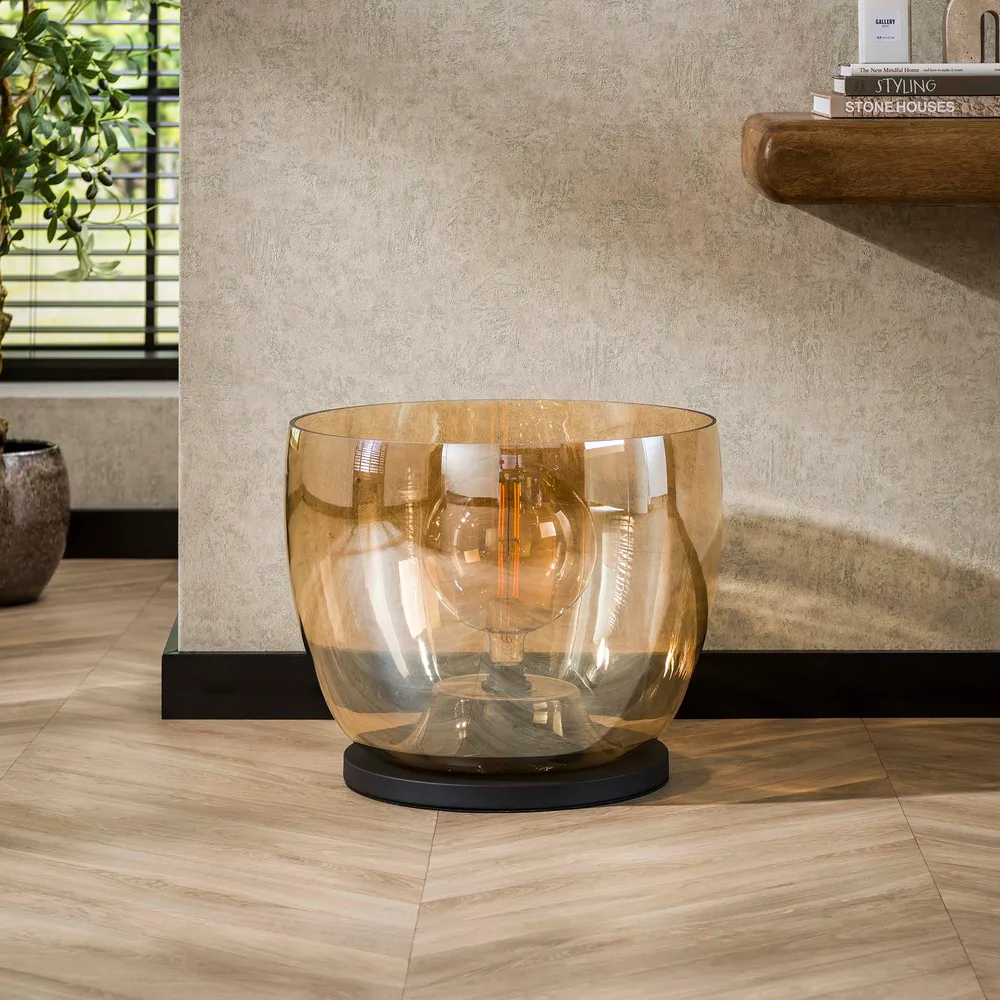Vloerlamp Blair | Glas Oranje Bold Living