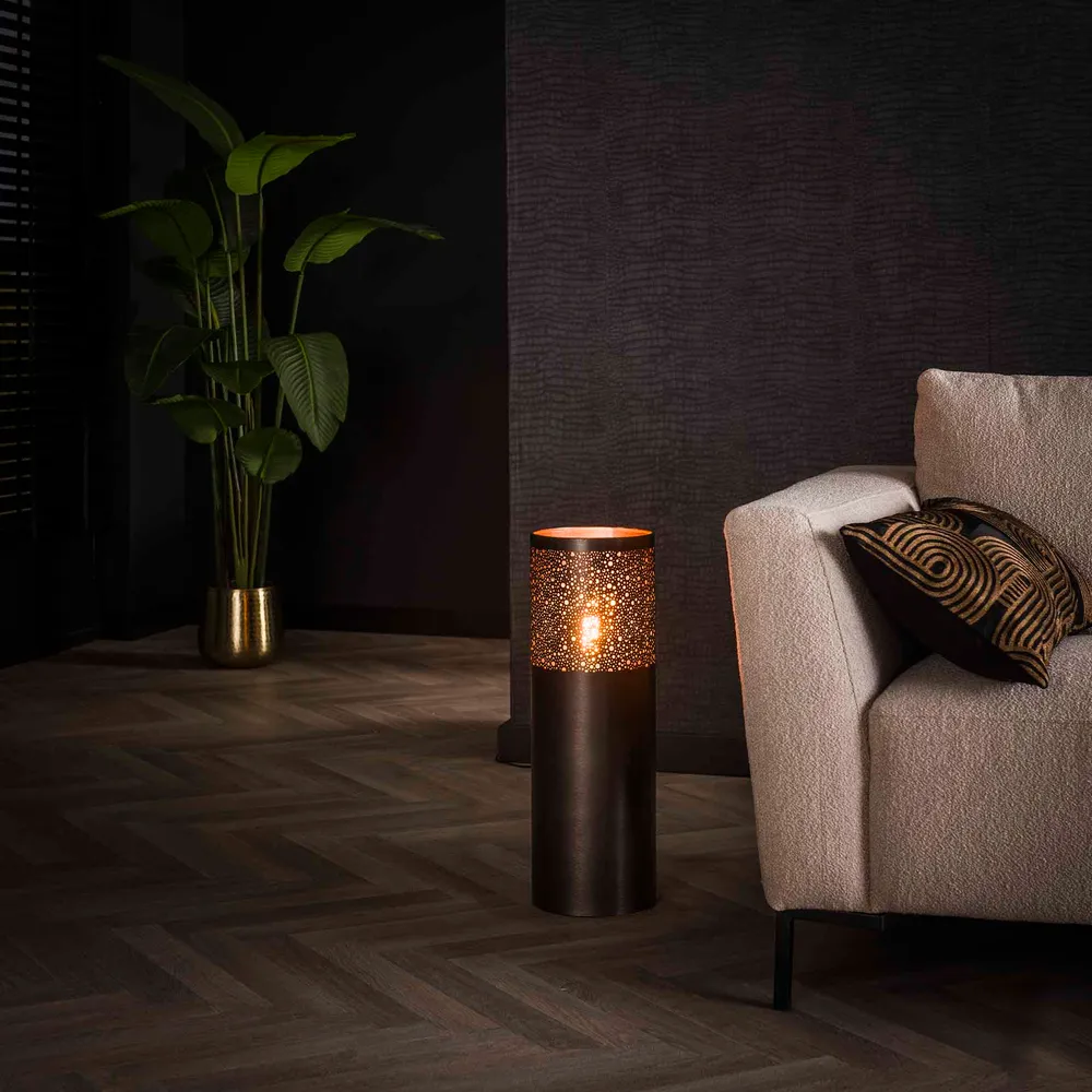 Vloerlamp Cilinder | Small | Zwart Bold Living