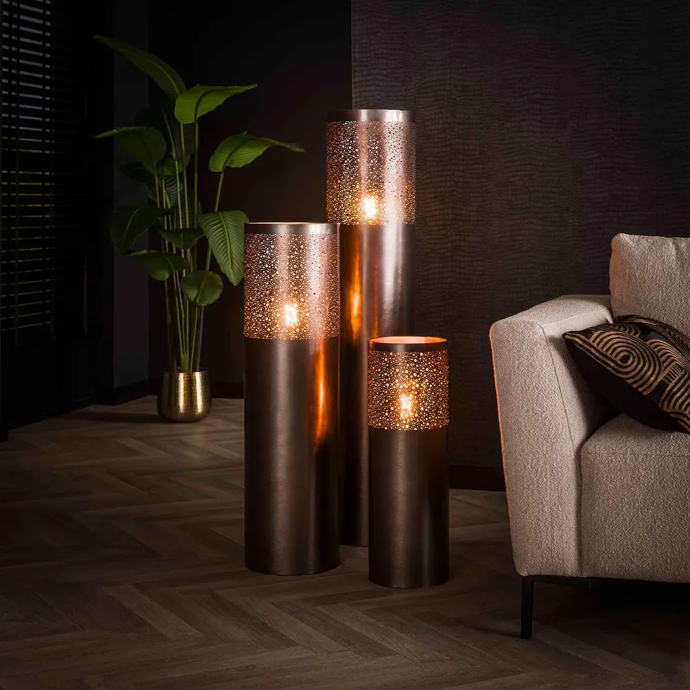 Vloerlamp Cilinder | Small | Zwart Bold Living