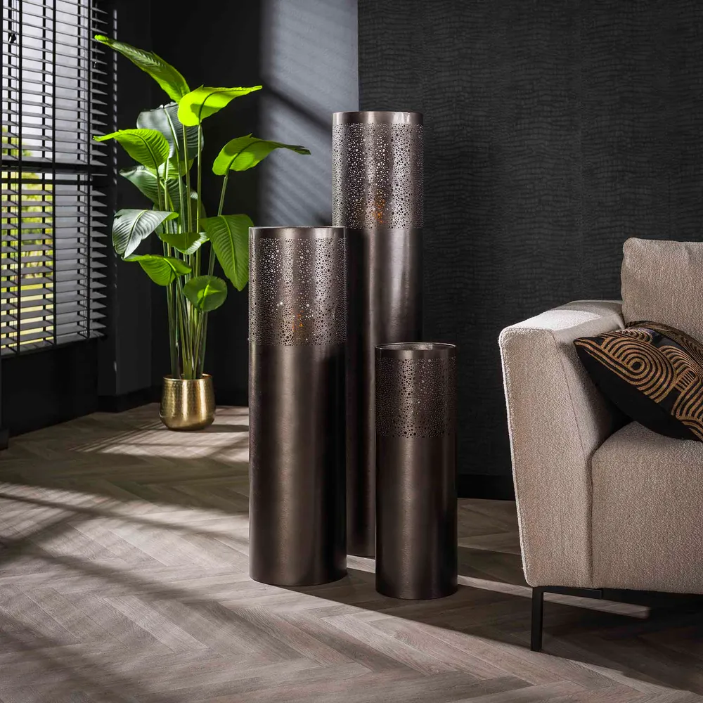 Vloerlamp Cilinder | Small | Zwart Bold Living