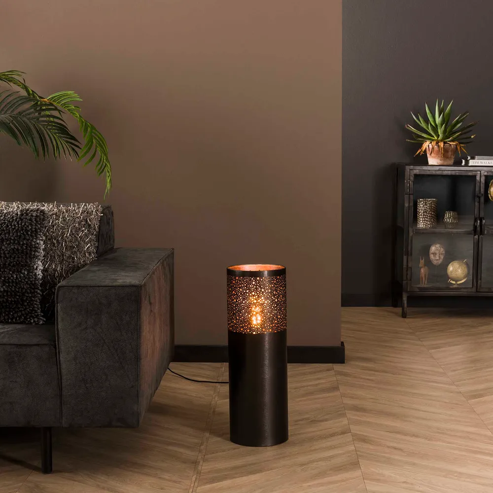 Vloerlamp Cilinder | Small | Zwart Bold Living