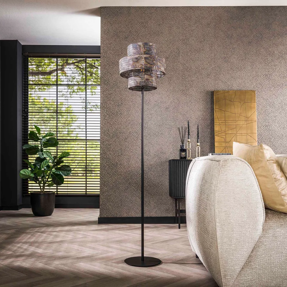 Vloerlamp Lantern | Burned Metaal Bold Living