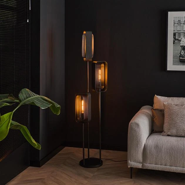 Vloerlamp Mesh Rotate | Zwart Bold Living