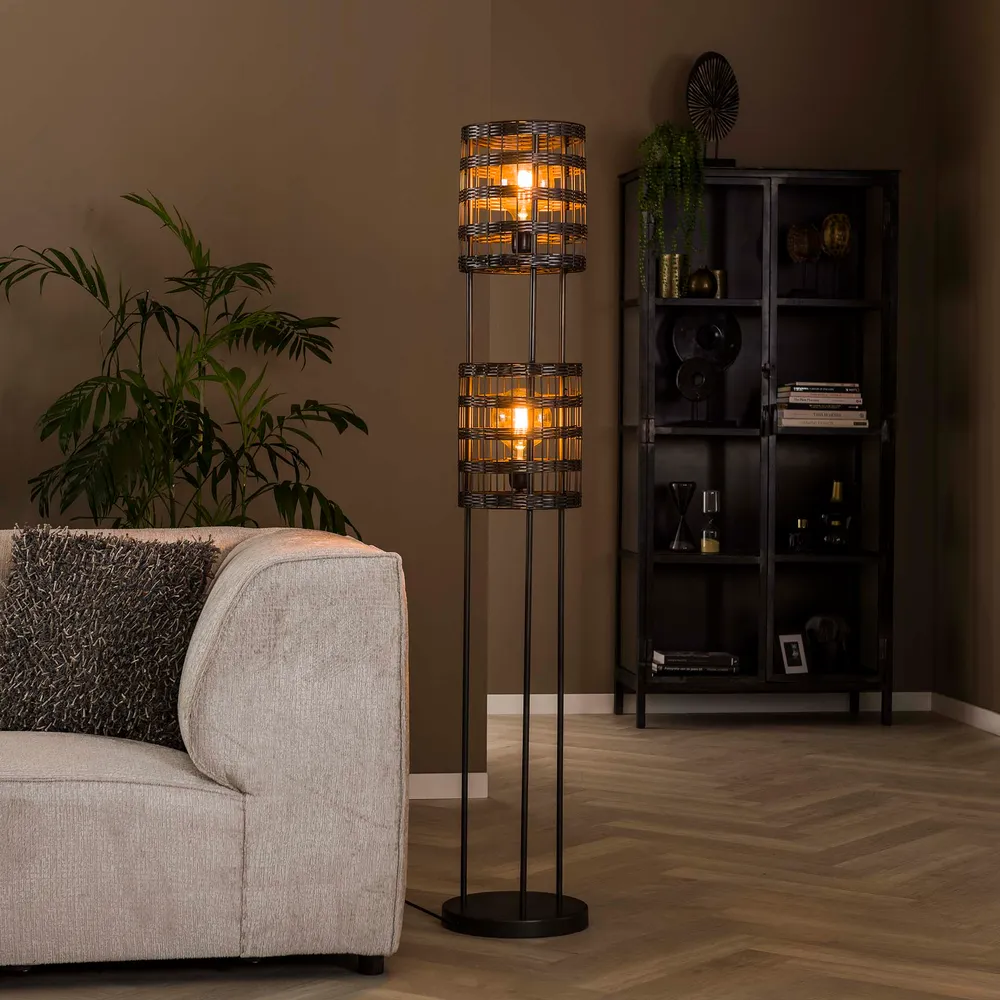 Vloerlamp Metal Blinds | Nikkel Bold Living