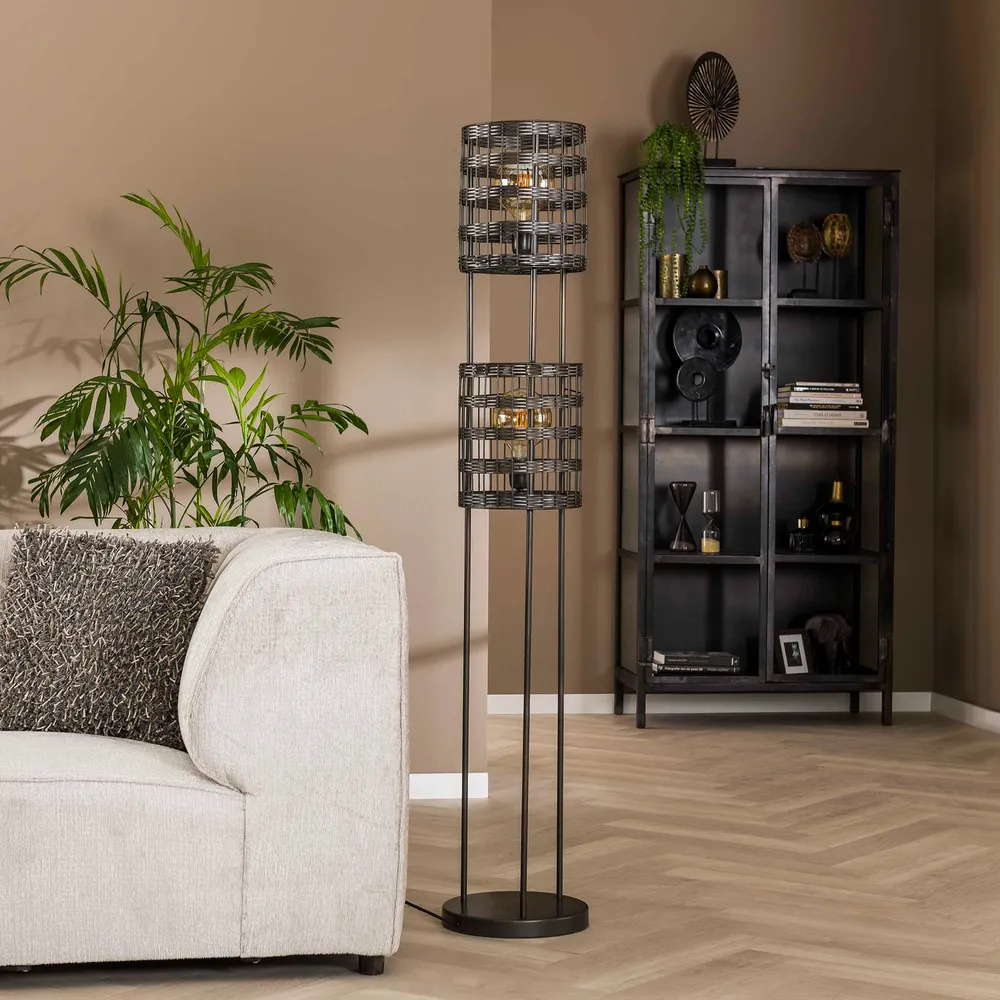 Vloerlamp Metal Blinds | Nikkel Bold Living