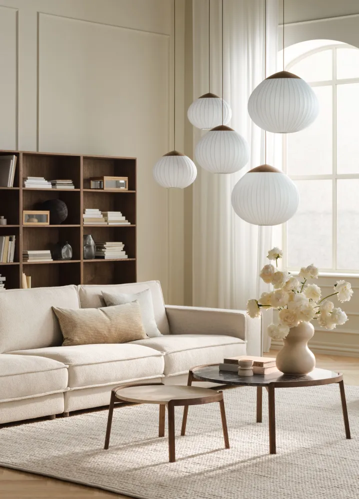 Bolia Acorn hanglamp Ø50 cm donker eiken textiel