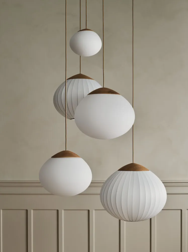 Bolia Acorn hanglamp Ø50 cm donker eiken textiel