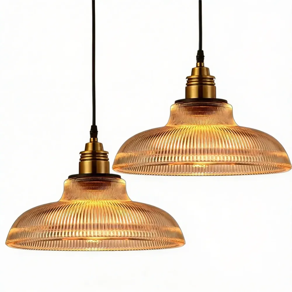 Hanglamp Glazen Kap Modern met Lichteffect voor Eetkamer en Woonkamer Bonuze