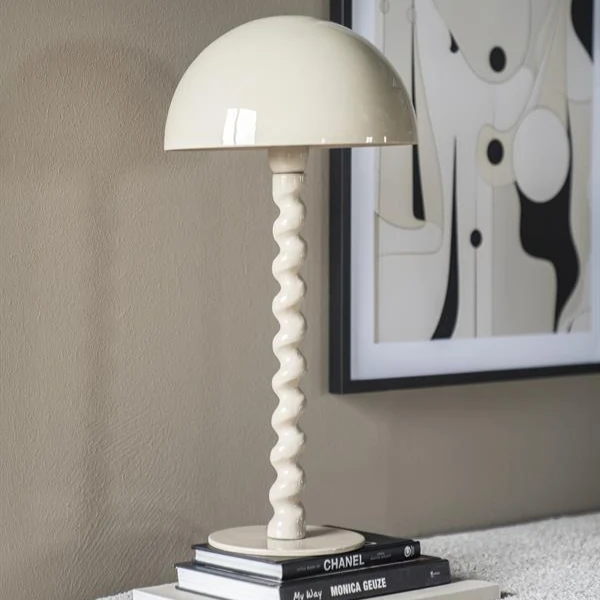 Tafellamp Elara | Beige Hout By-Boo