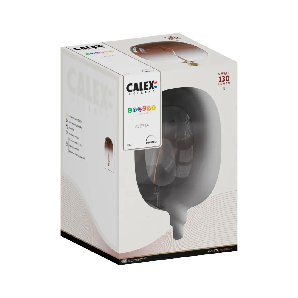 Calex Avesta LED Lamp - E27 - Bruin