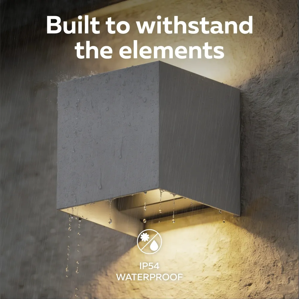 Calex Bari LED Wandlamp - Up & Down - Antraciet